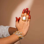 Ghungroo Glam Set – Bracelet, Ring, Studs & Danglers (4-Piece Collection)