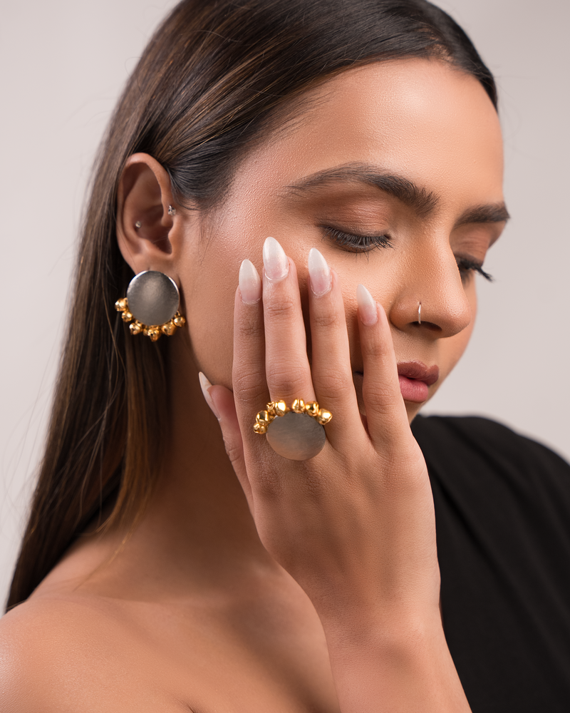 Half & Half Ghungroo Ring