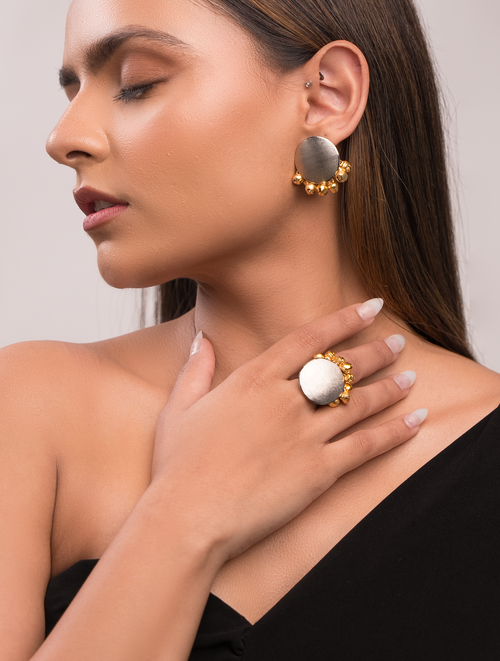 Half & Half Ghungroo Ring