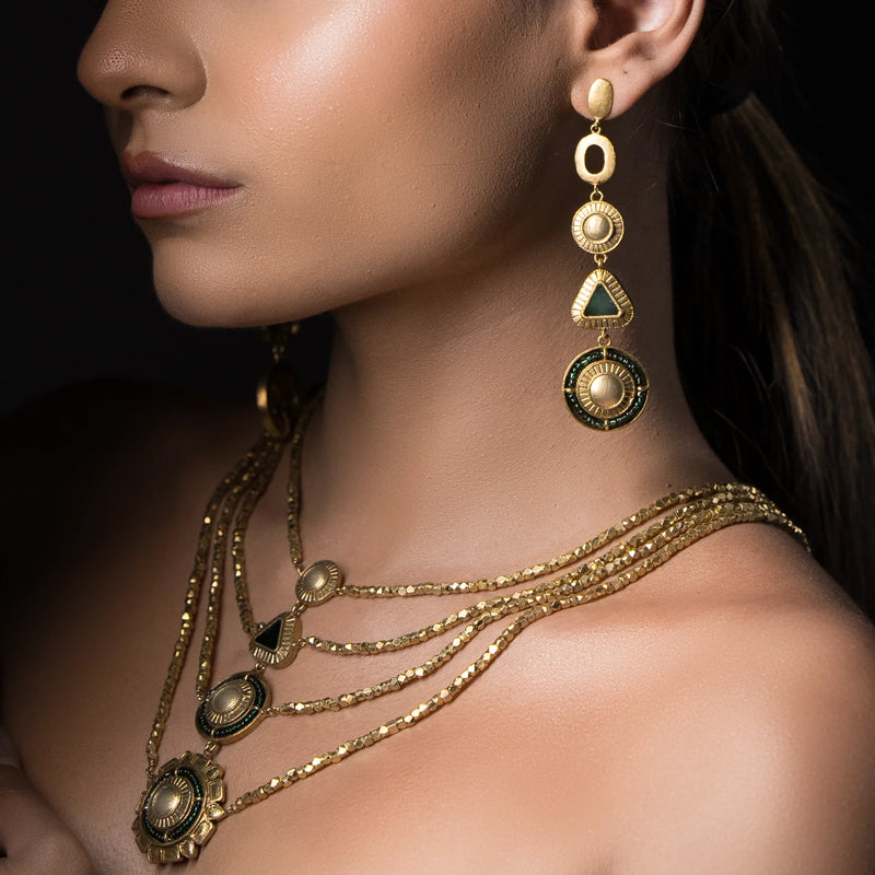 Sehr Set -  Haar, Danglers & Bracelet
