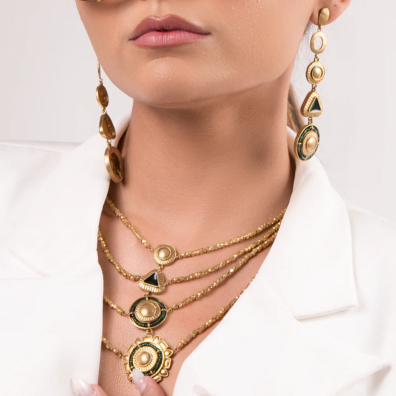 Sehr Set -  Haar, Danglers & Bracelet
