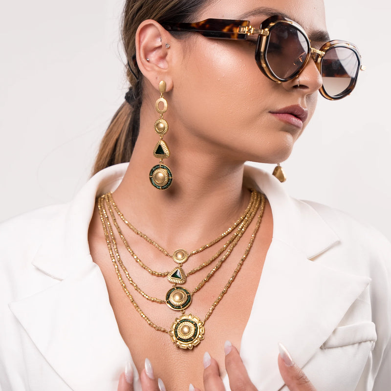 Sehr Set -  Haar, Danglers & Bracelet
