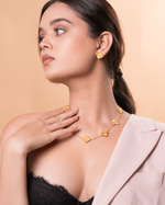 Luxurious 18k Gold Plating Four-Leaf Clover Earrings
