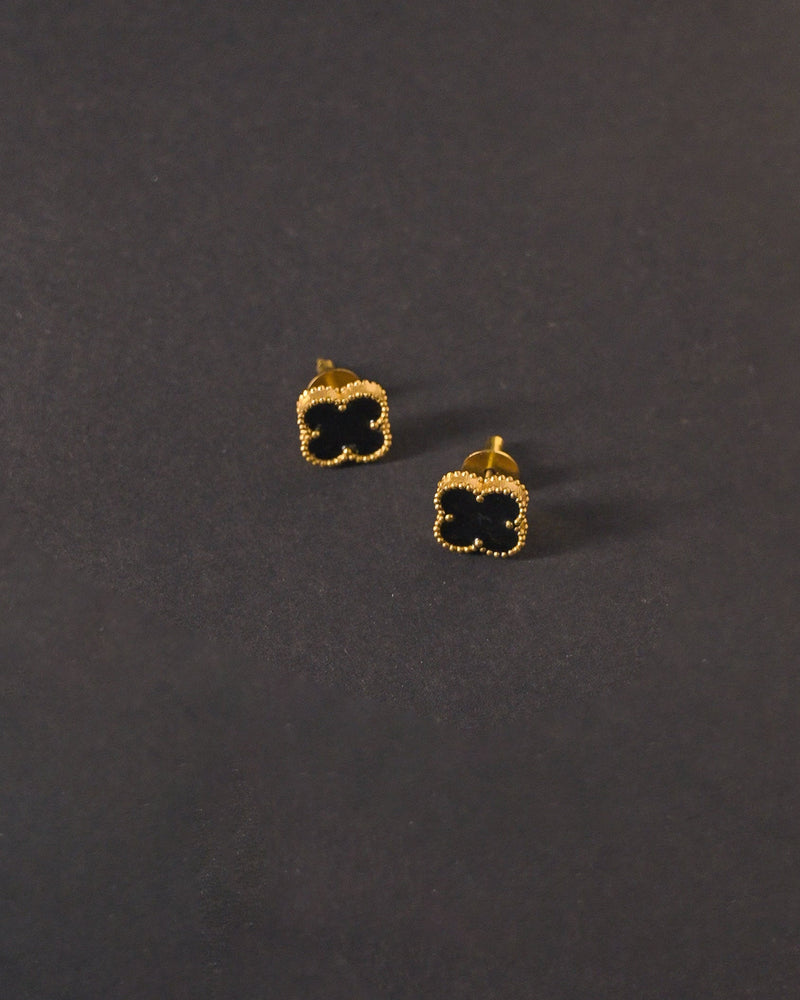 Luxurious 18k Gold Plating Four-Leaf Clover Earrings