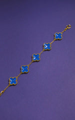 Luxurious 18k Gold Plating Four-Leaf Clover Reversible Bracelet