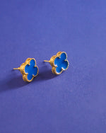 Luxurious 18k Gold Plating Four-Leaf Clover Earrings