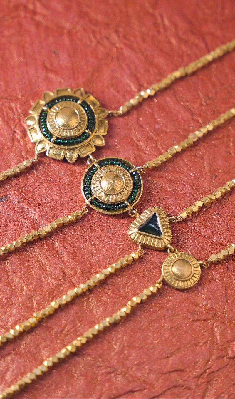 Sehr Set -  Haar, Danglers & Bracelet