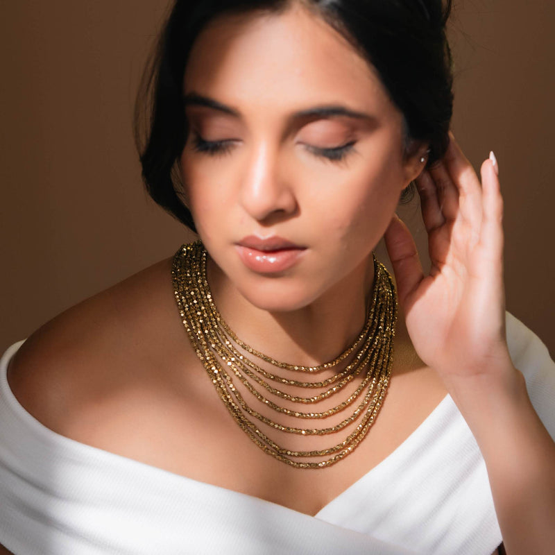 Sitara Choker & 7 layered Ruhi Necklace  (Combo Deal)