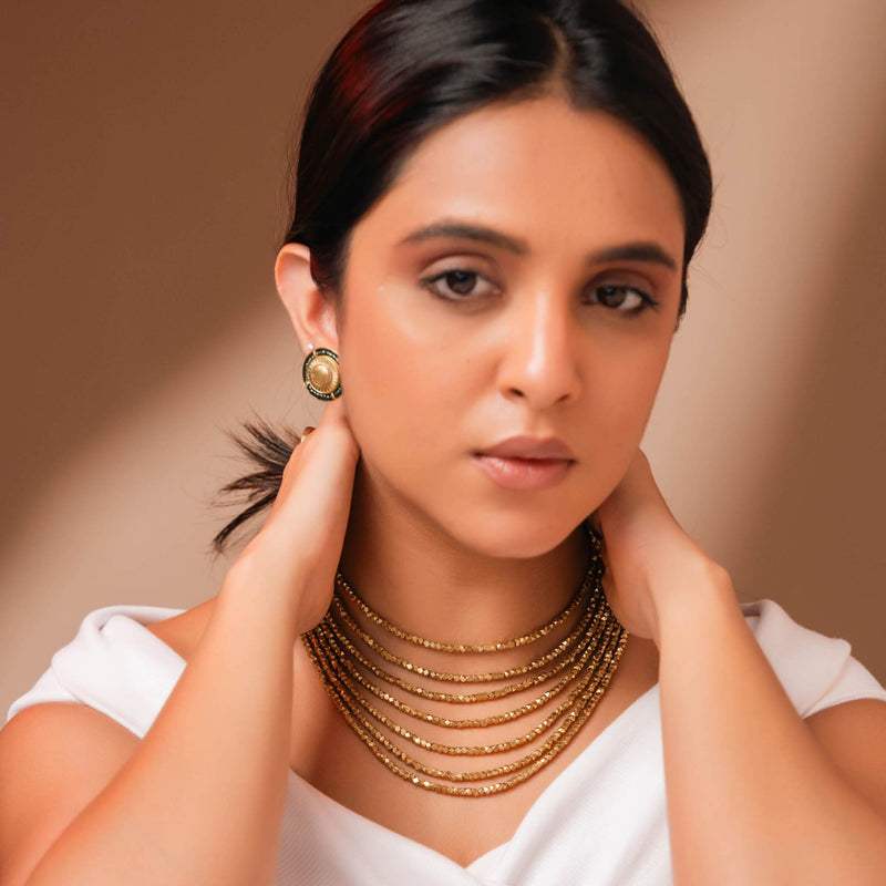 Sitara Choker & 7 layered Ruhi Necklace  (Combo Deal)